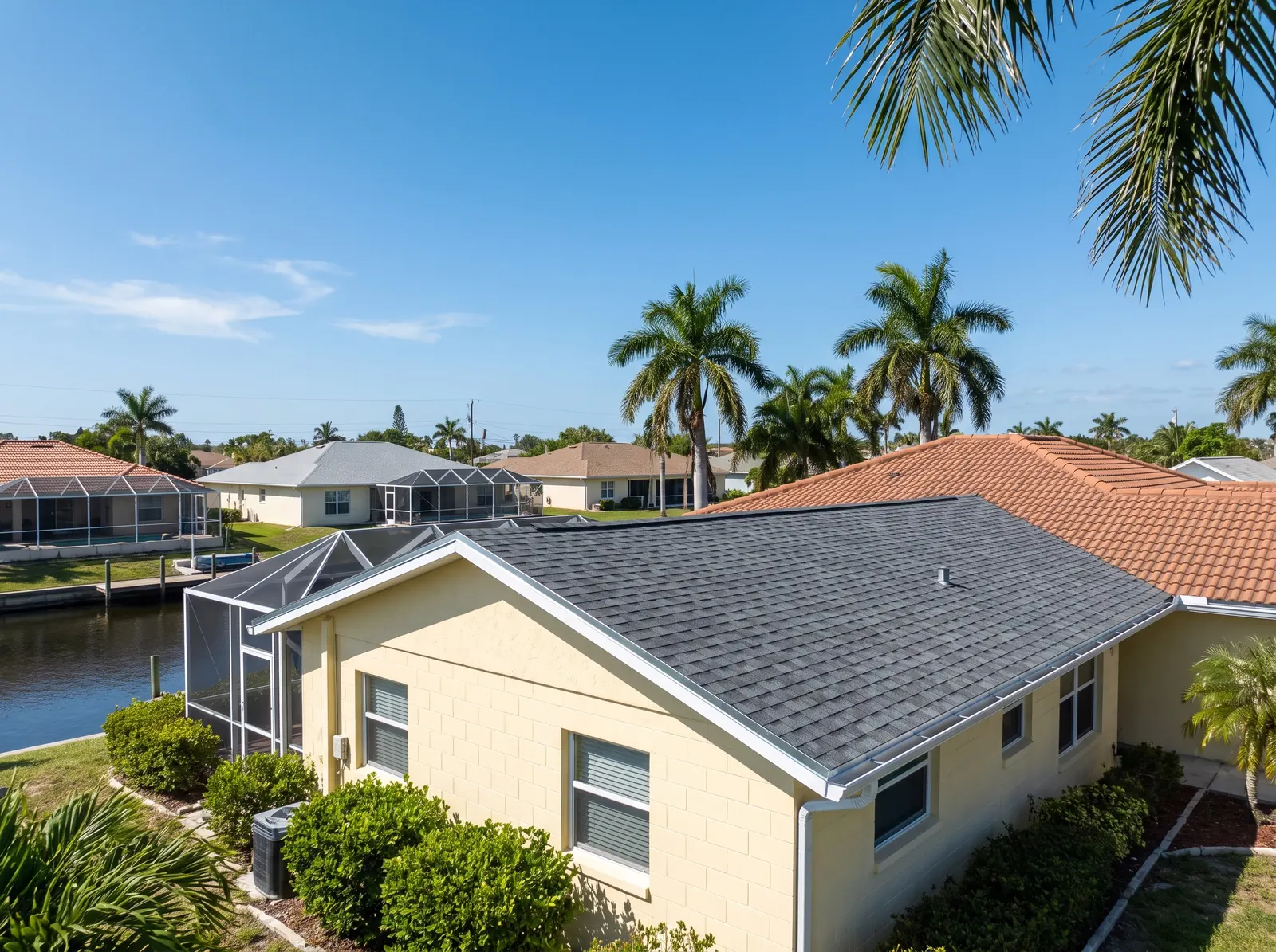 Roof Repair work on a Cape Coral home
